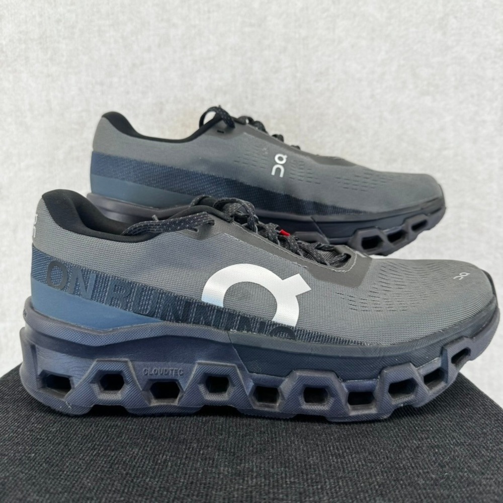 On Running Cloudmonster Mens 9.5 Magnet Shark Grey Blue Sneakers